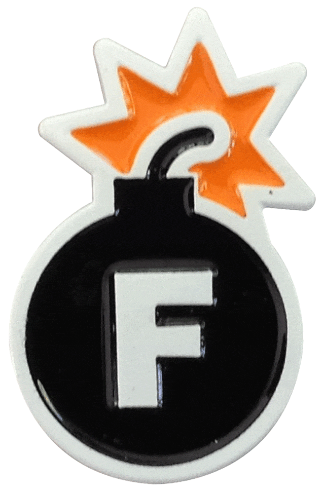 F-Bomb Black Ball Marker &amp; Hat Clip by ReadyGOLF