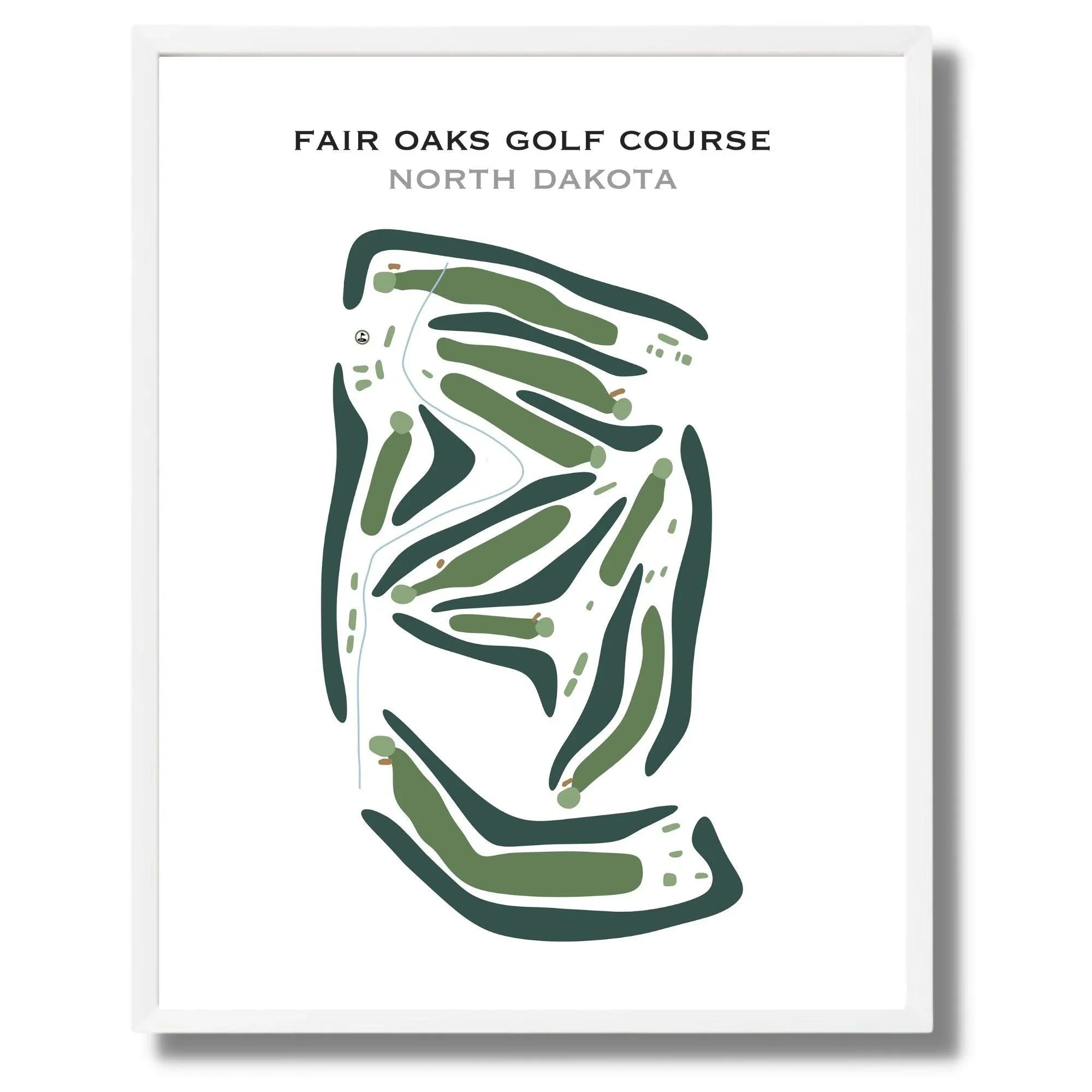 Fair Oaks Golf Course, North Dakota - Printed Golf Course