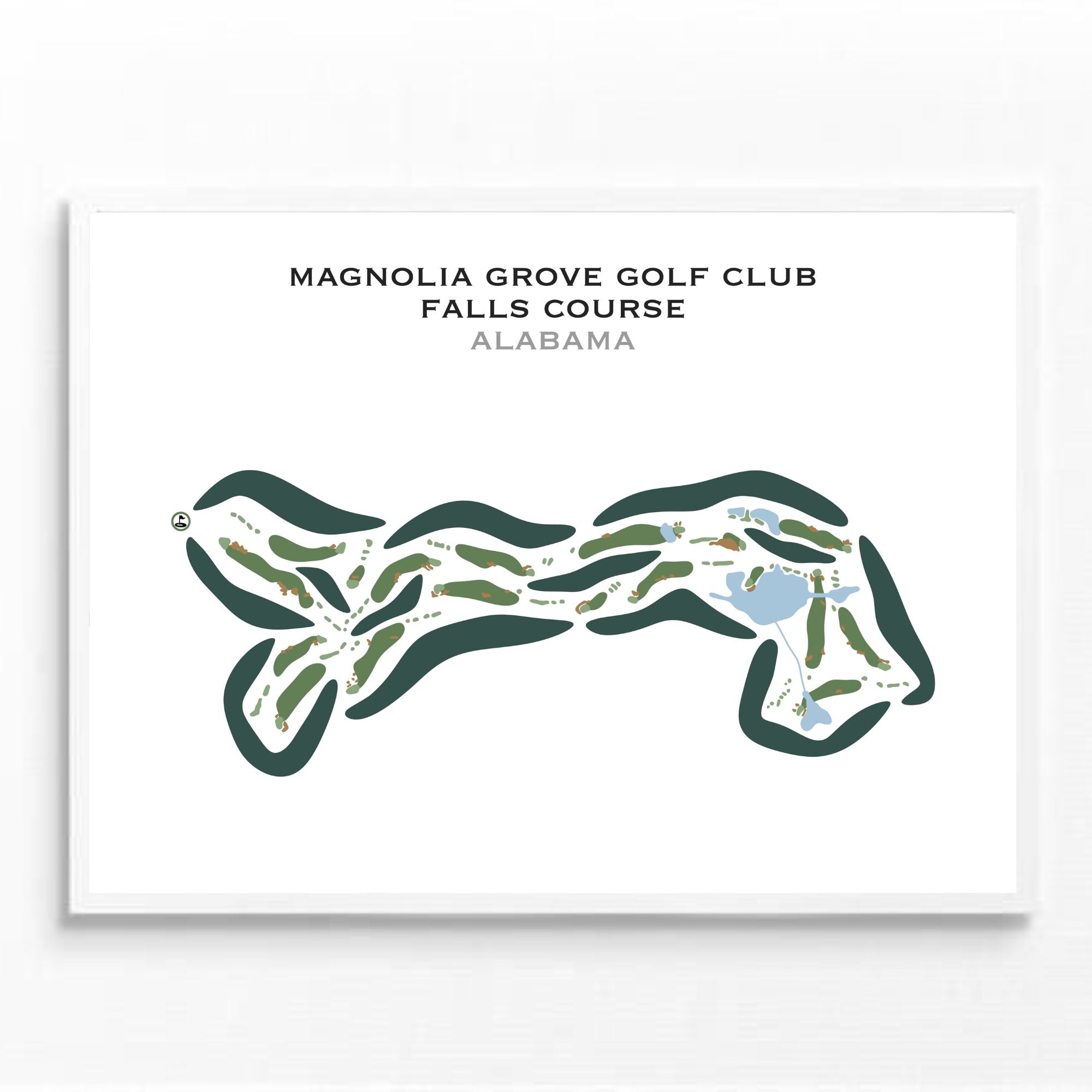 Falls Course at Magnolia Grove Golf Club, Alabama - Printed Golf Courses