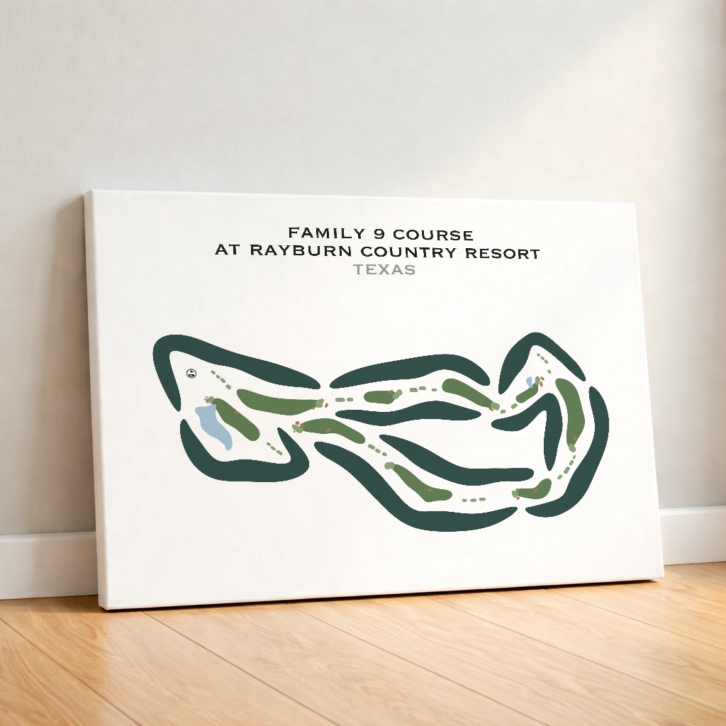 Family 9 Course at Rayburn Country Resort, Texas - Printed Golf Courses