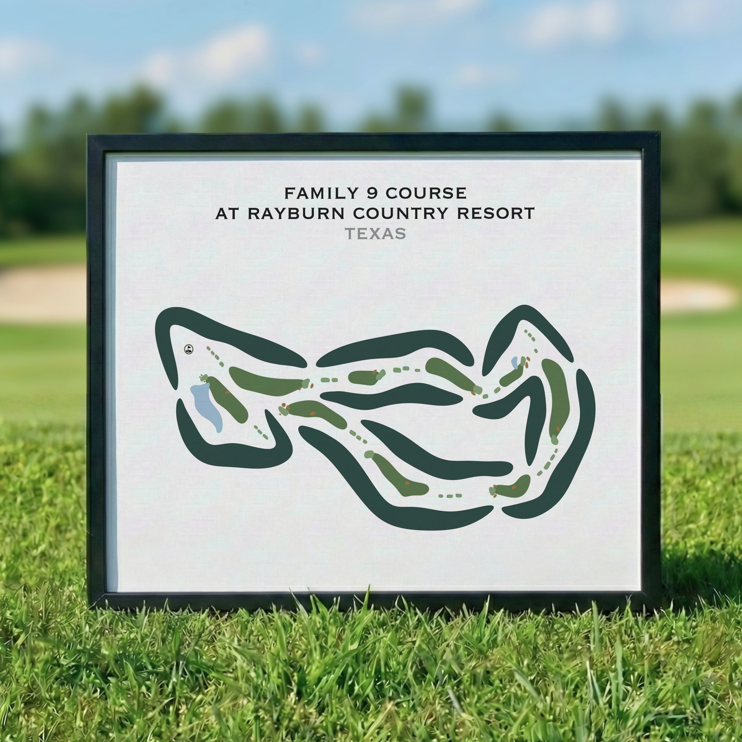 Family 9 Course at Rayburn Country Resort, Texas - Printed Golf Courses