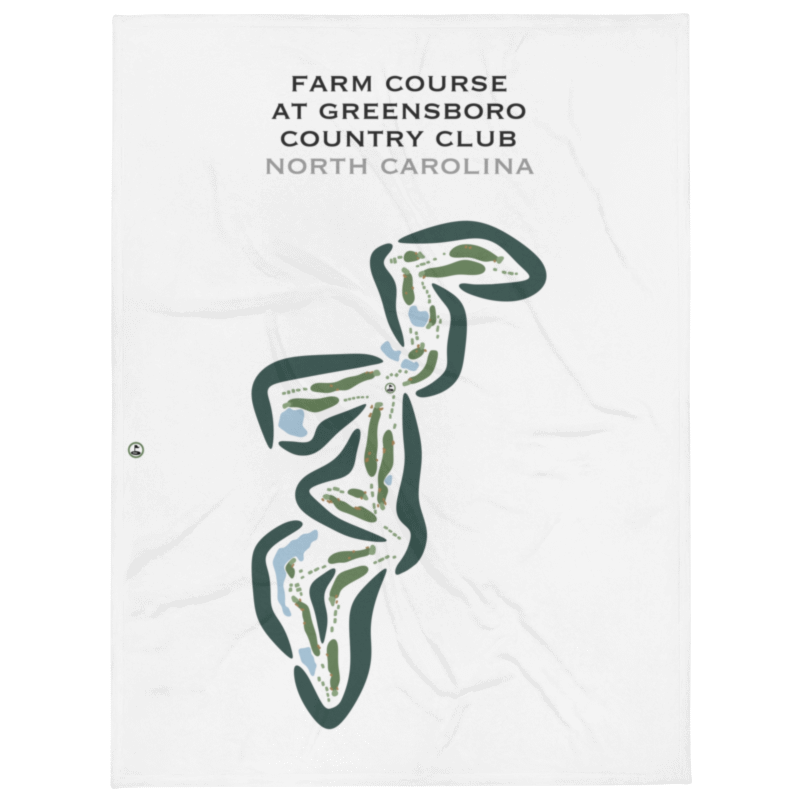 Farm Course at Greensboro Country Club, North Carolina - Printed Golf Courses