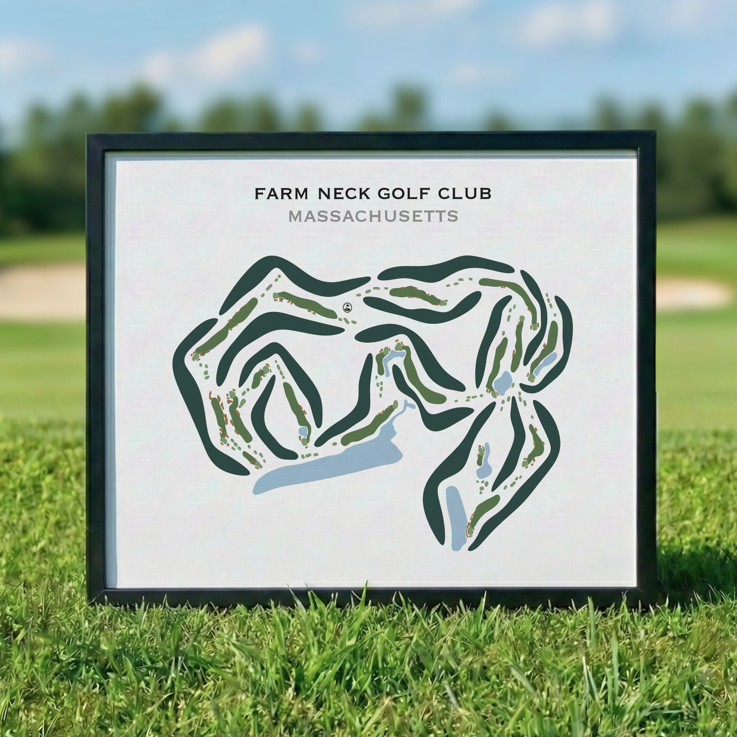 Farm Neck Golf Club, Massachusetts - Printed Golf Course