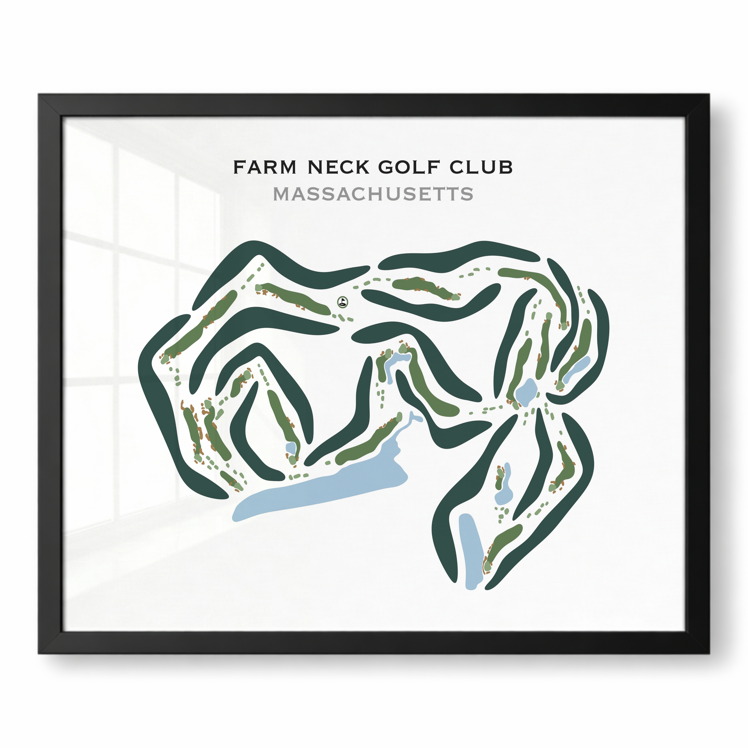 Farm Neck Golf Club, Massachusetts - Printed Golf Course