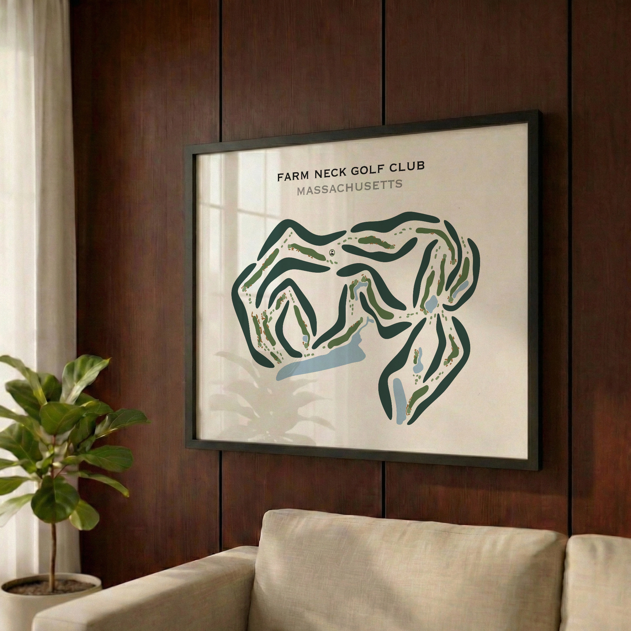 Farm Neck Golf Club, Massachusetts - Printed Golf Course