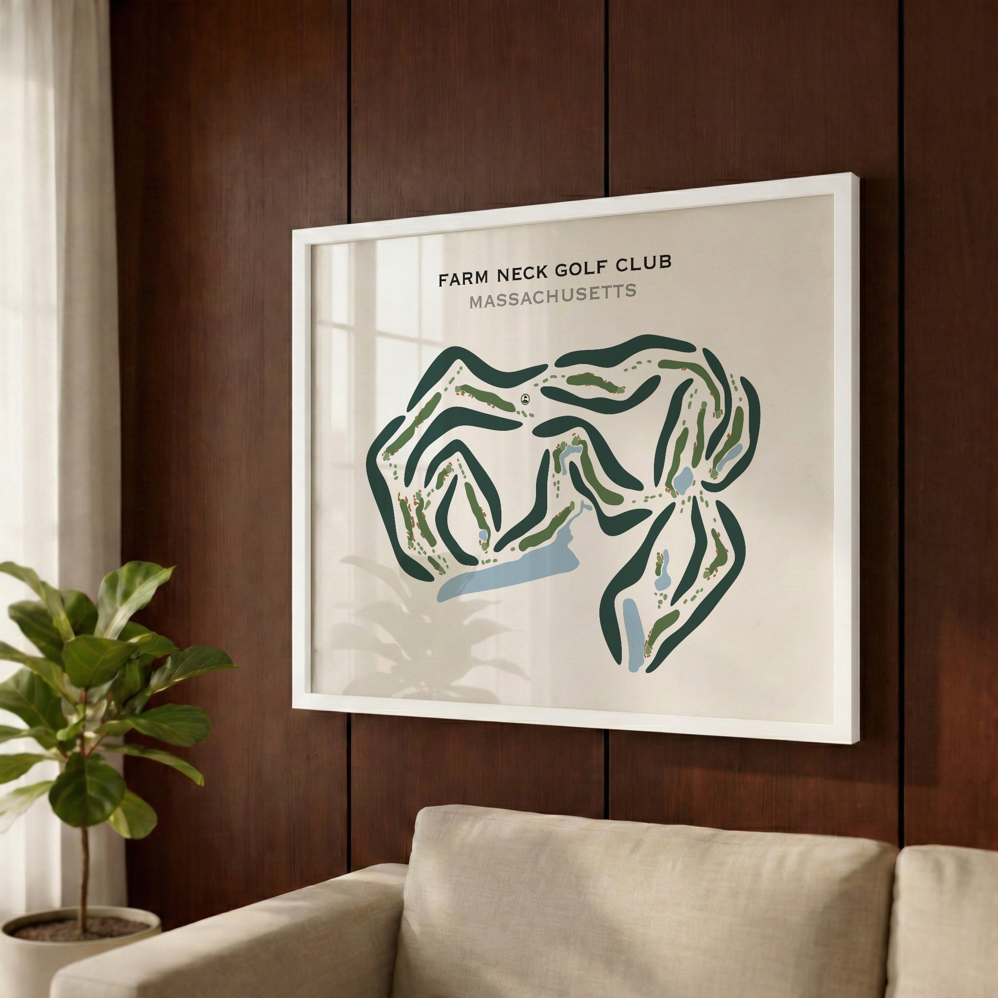Farm Neck Golf Club, Massachusetts - Printed Golf Course