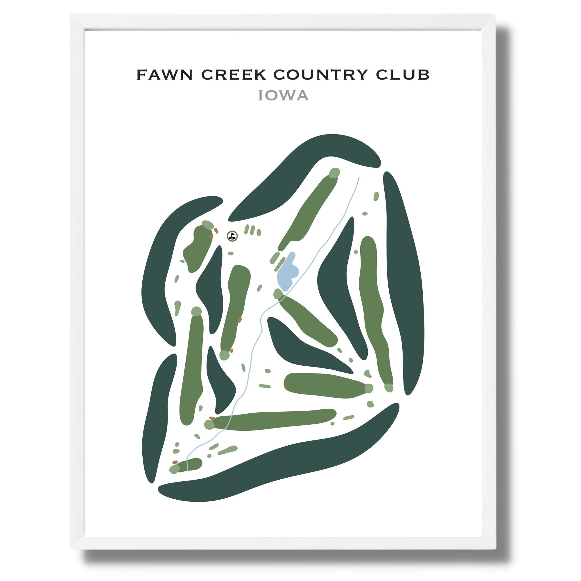 Fawn Creek Country Club, Iowa - Printed Golf Courses