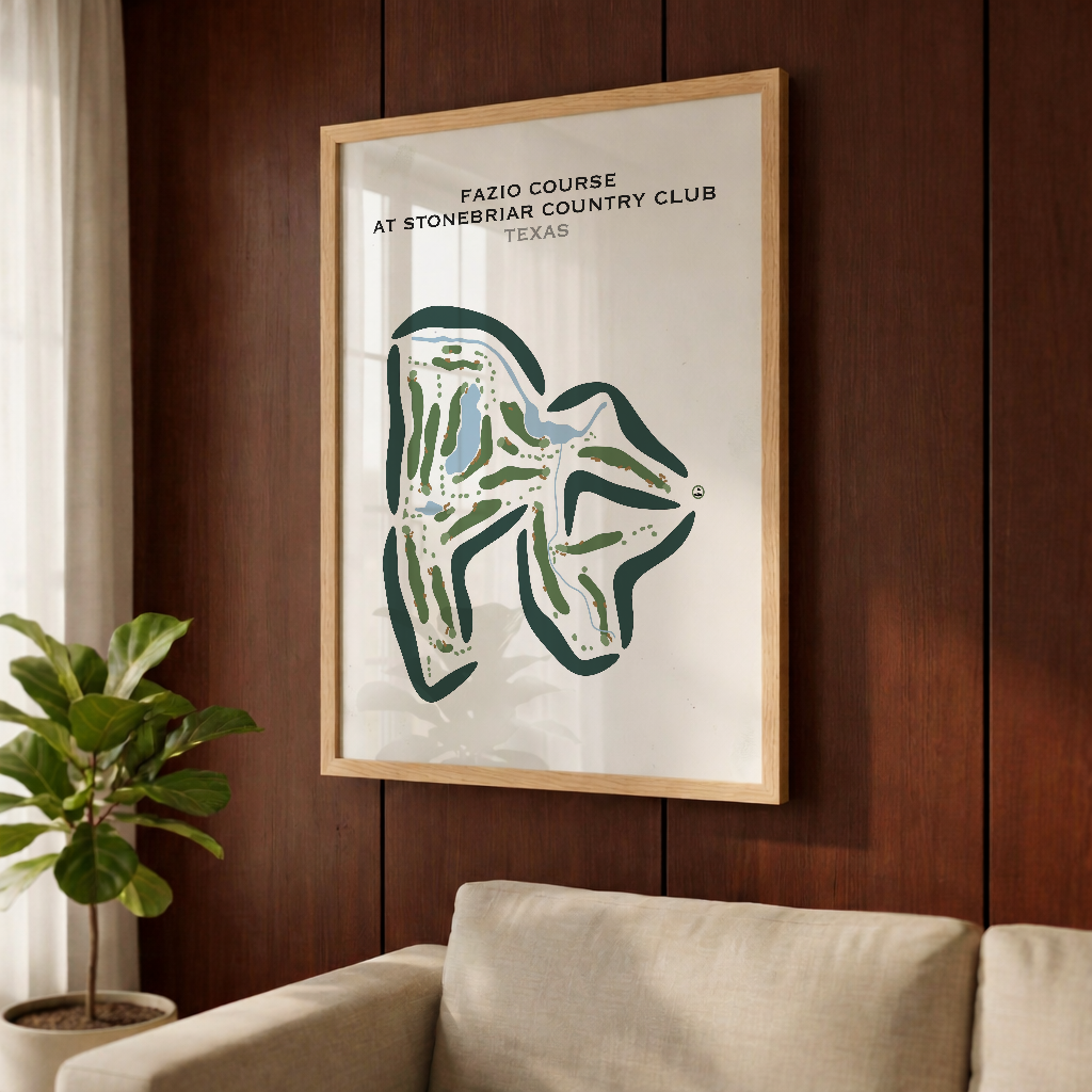 Fazio Course at Stonebriar Country Club, Texas - Printed Golf Courses