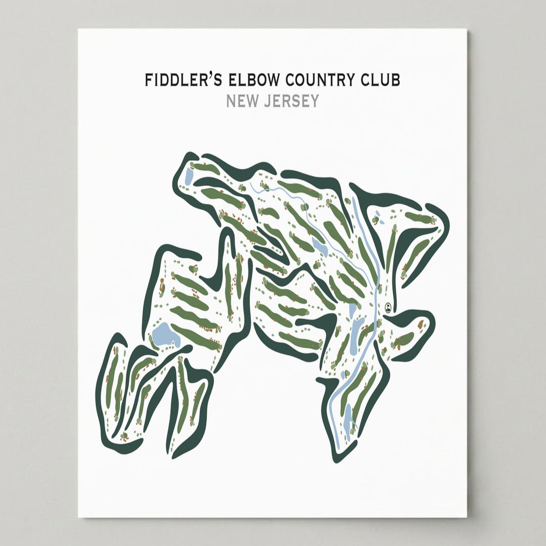 Fiddler's Elbow Country Club, New Jersey - Printed Golf Courses