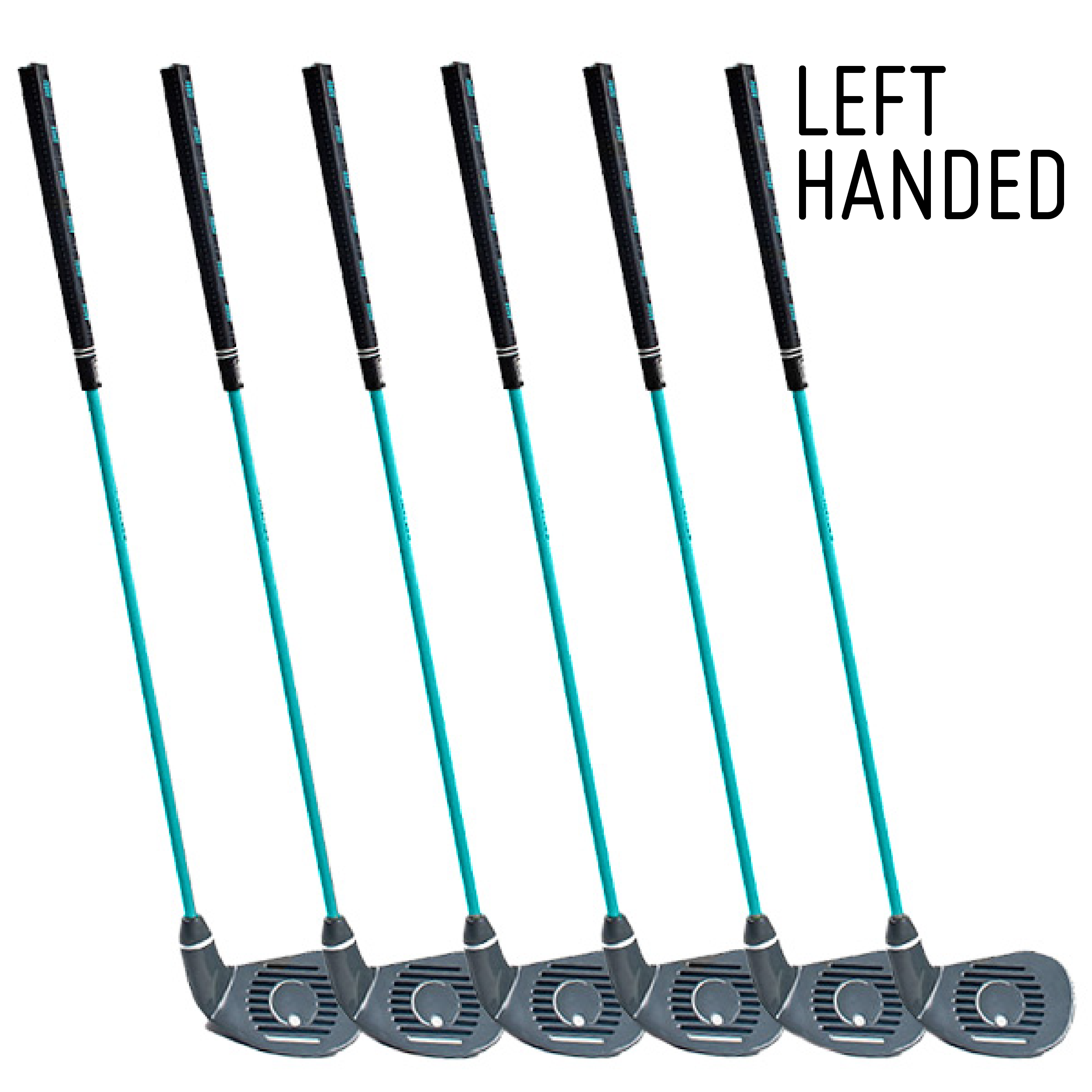 PGA TOUR® FIRST TEE Set of 6 Blue Left Handed Irons by Golfgen® For Players 4'7" Up to 5'2"