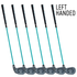 PGA TOUR® FIRST TEE Set of 6 Blue Left Handed Irons by Golfgen® For Players 4'7" Up to 5'2"