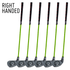 PGA TOUR FIRST TEE Set of 6 Green Right Handed Irons by Golfgen® For Players 3'9" Up to 4'7"