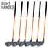 PGA TOUR® FIRST TEE Set of 6 Orange Right Handed Irons by Golfgen® For Players Up to 3'9"
