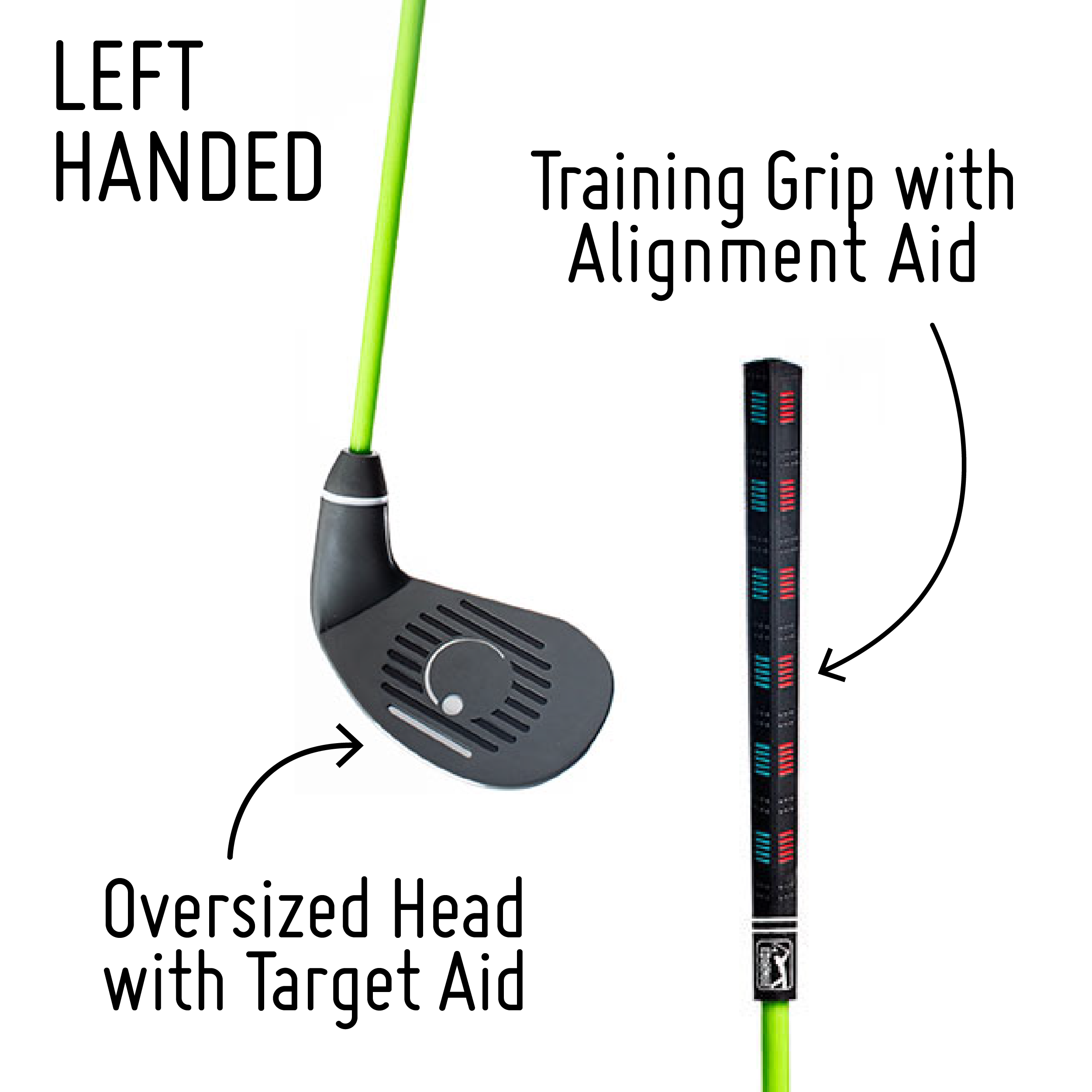 Golfgen™ PGA TOUR FIRST TEE Set of 6 Left Handed Irons For Players 3'9" Up to 4'7" or 6-11 Years Old