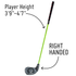 PGA TOUR FIRST TEE Set of 6 Green Right Handed Irons by Golfgen® For Players 3'9" Up to 4'7"