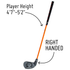 PGA TOUR® FIRST TEE Set of 6 Orange Right Handed Irons by Golfgen® For Players Up to 3'9"
