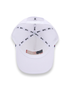 American Flag Rope Flat Bill Hat (white)