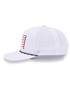 American Flag Rope Flat Bill Hat (white)
