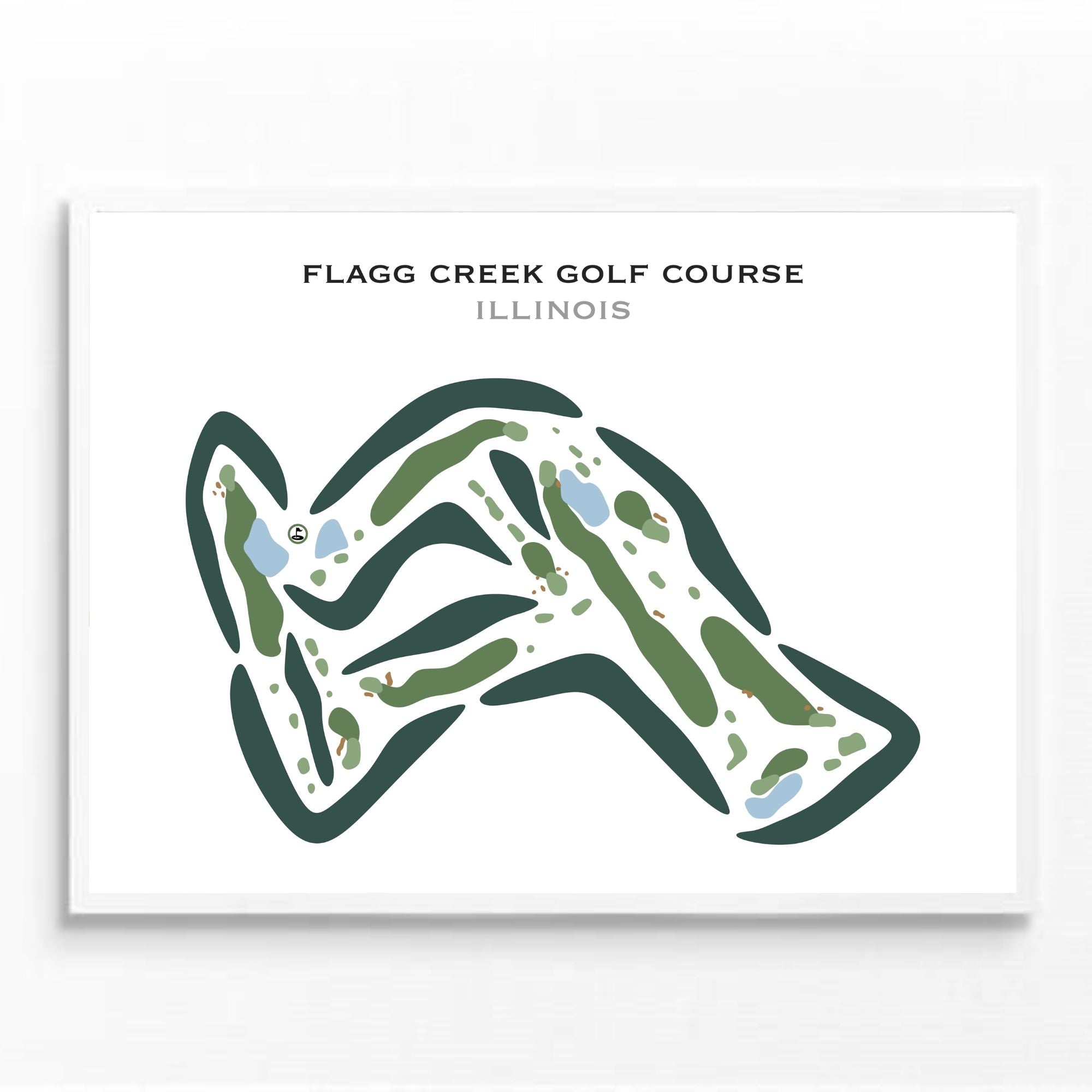 Flagg Creek Golf Course, Illinois - Printed Golf Courses