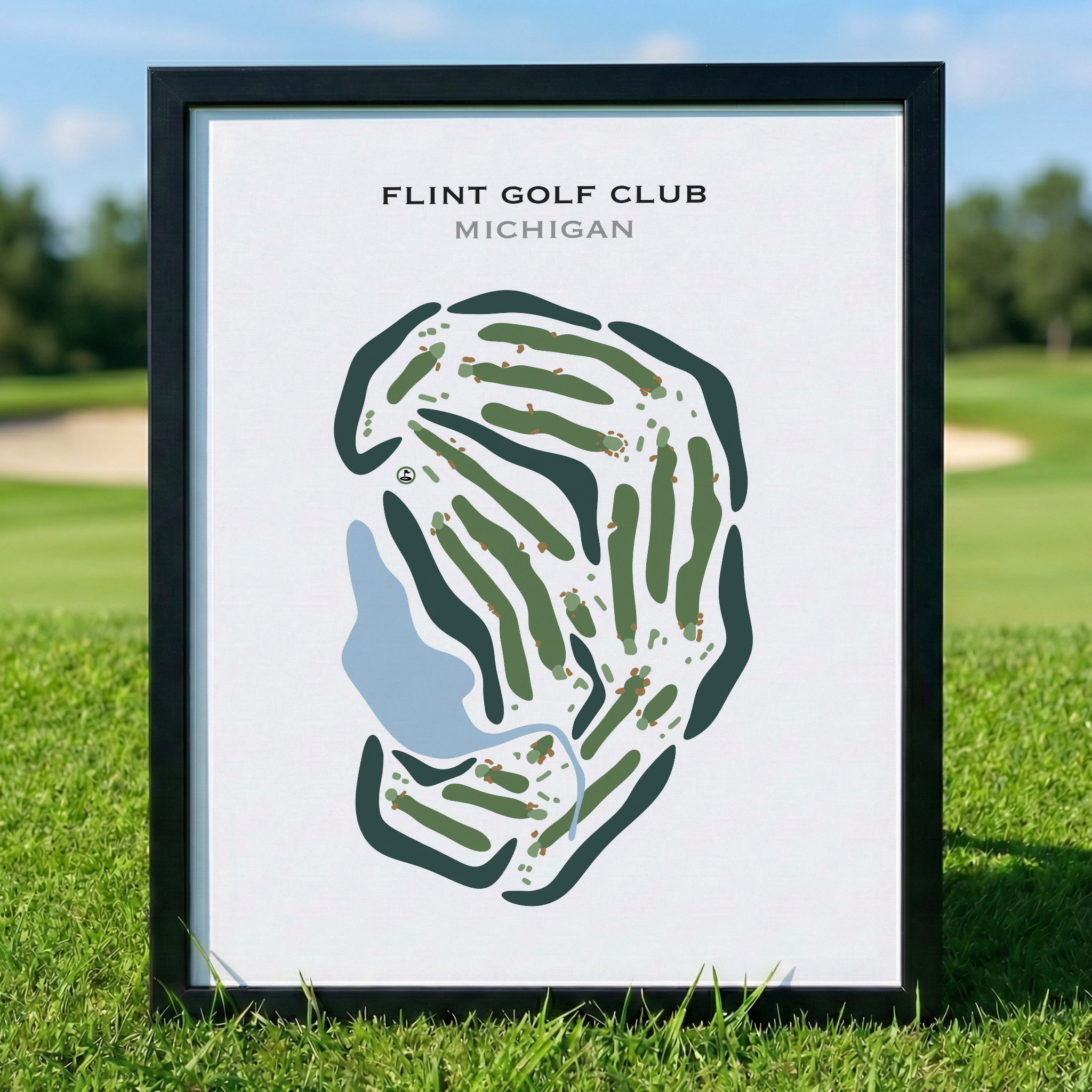 Flint Golf Club, Michigan - Printed Golf Courses