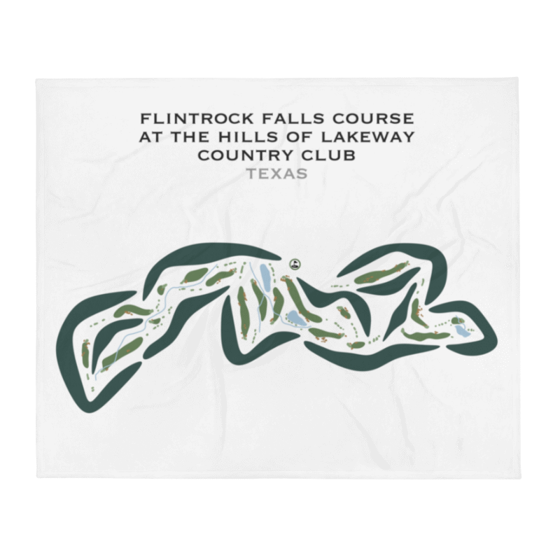 Flintrock Falls Course at The Hills of Lakeway Country Club, Texas - Printed Golf Courses