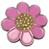 Hippie Flower Pink & Orange Crystal Ball Marker & Hat Clip by ReadyGOLF