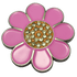 Hippie Flower Pink & Orange Crystal Ball Marker & Hat Clip by ReadyGOLF