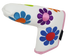 Flower Power Embroidered Blade Putter Cover (White) by ReadyGOLF