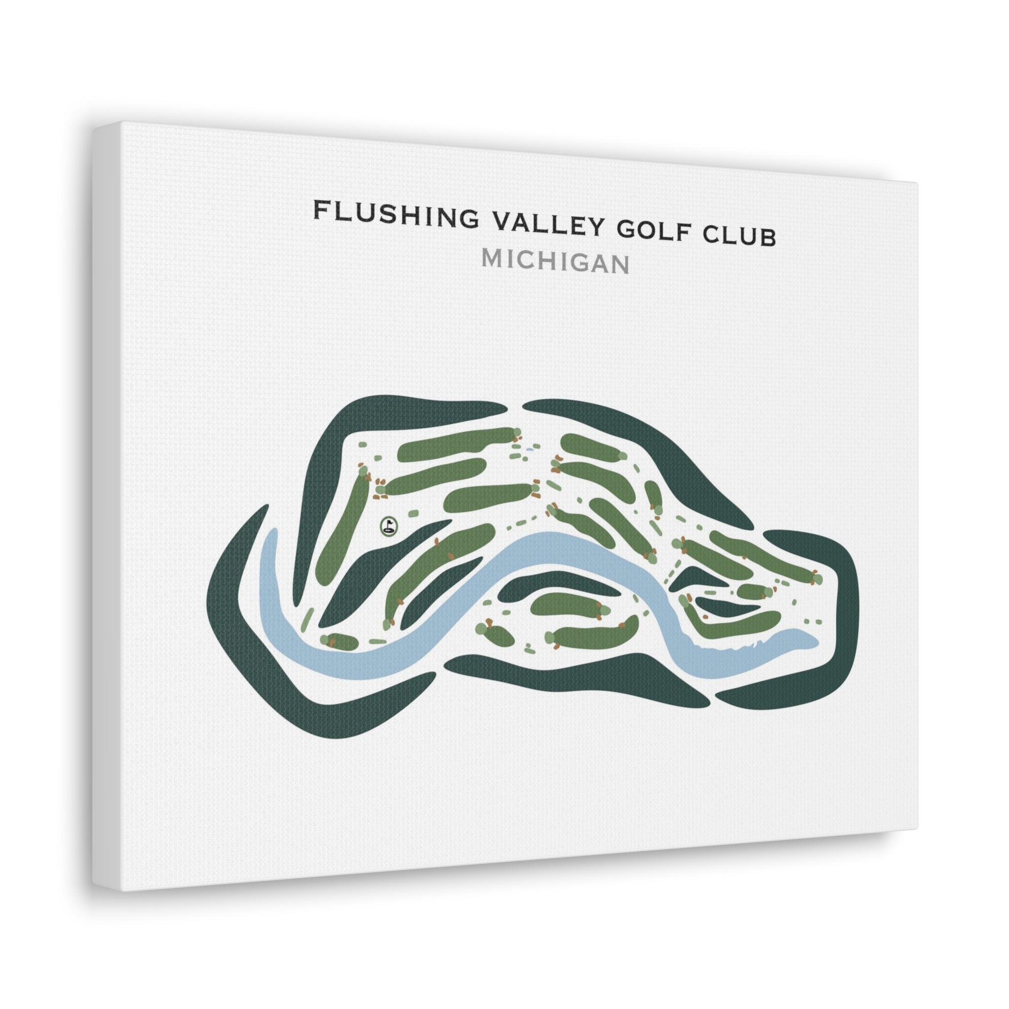 Flushing Valley Golf Club, Michigan - Printed Golf Courses