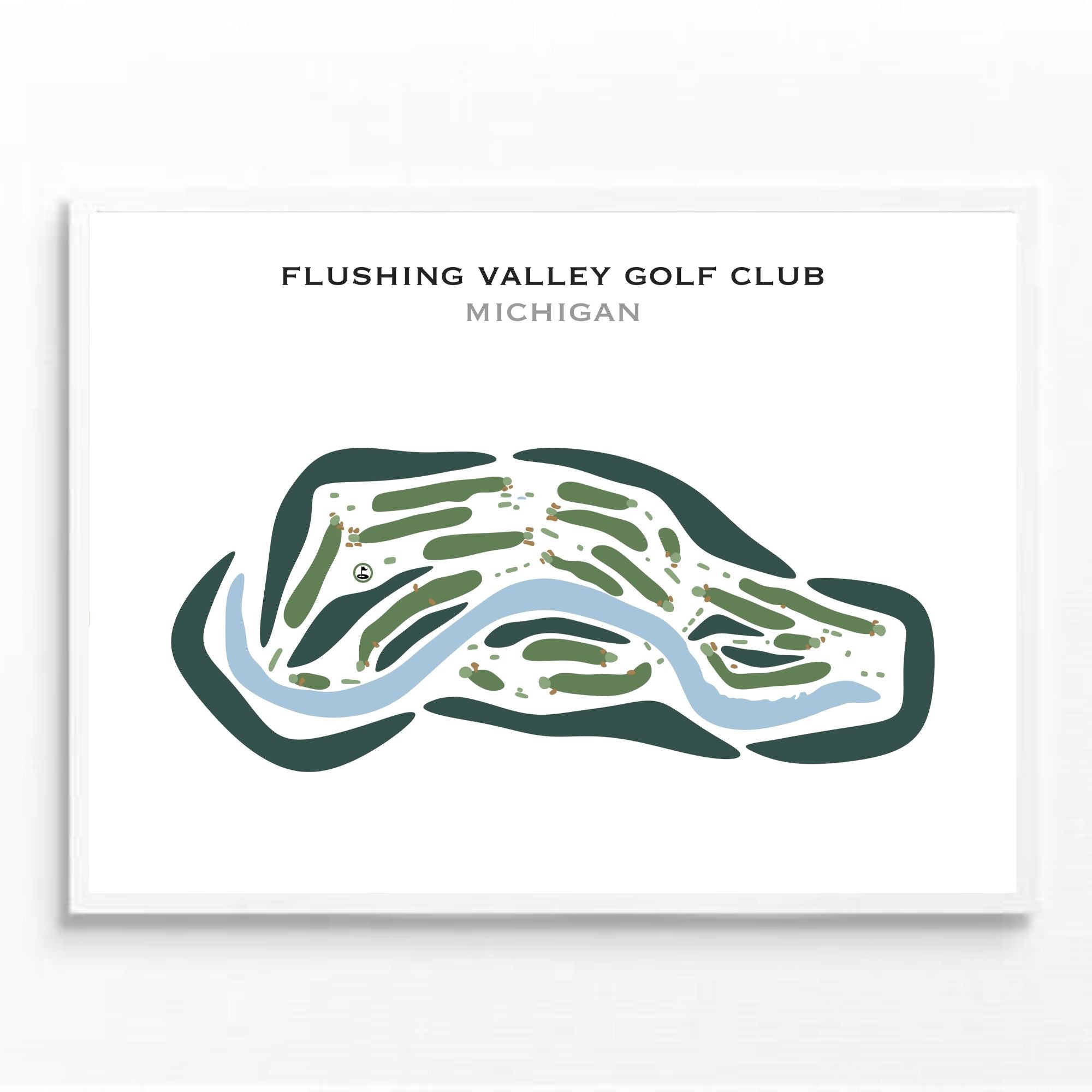 Flushing Valley Golf Club, Michigan - Printed Golf Courses