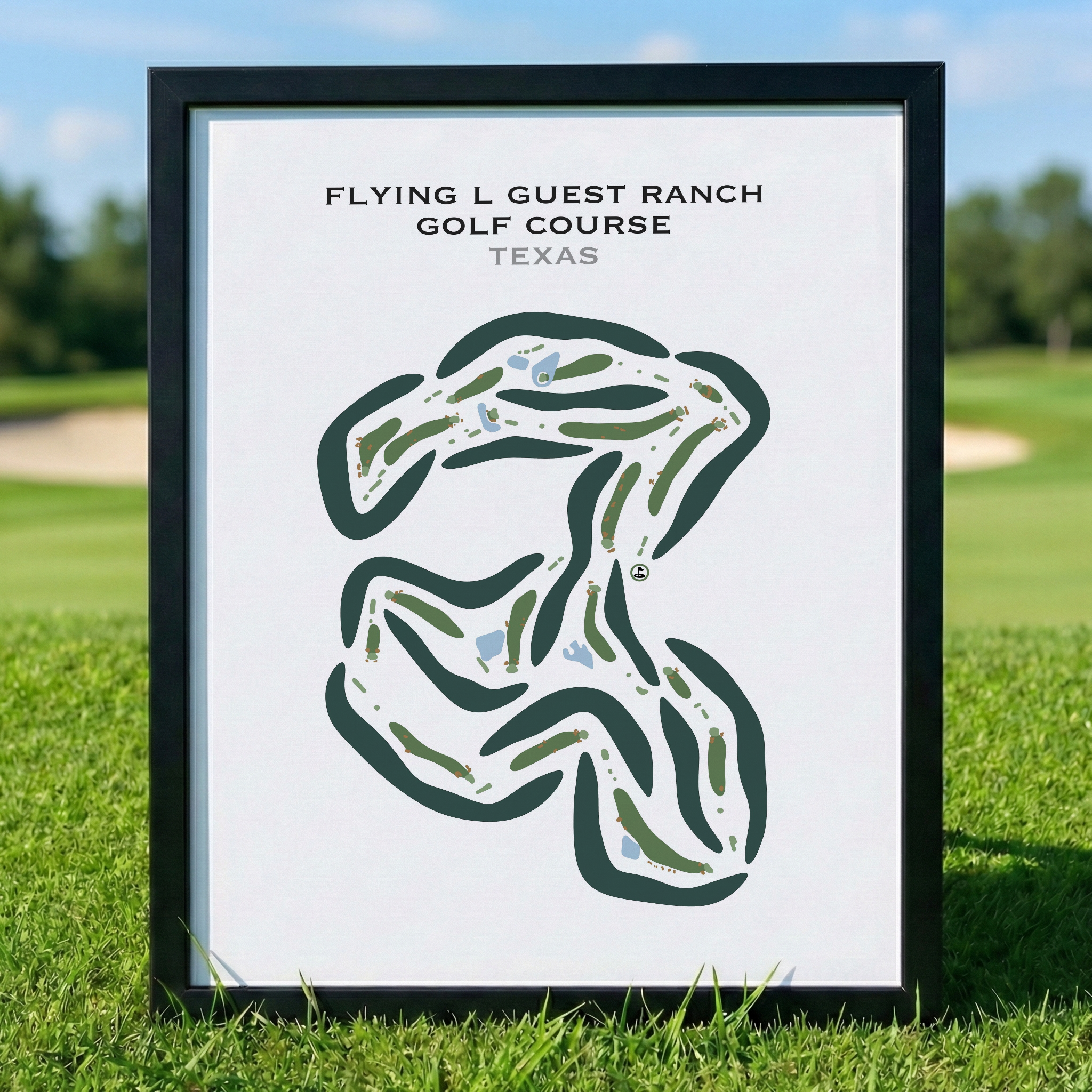 Flying L Guest Ranch Golf Course, Texas - Printed Golf Courses