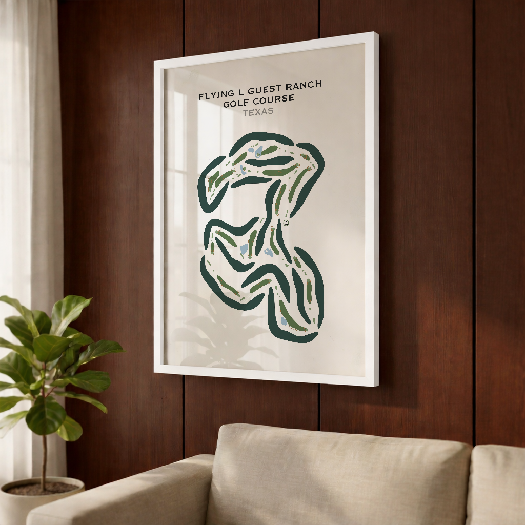 Flying L Guest Ranch Golf Course, Texas - Printed Golf Courses
