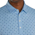FootJoy Athletic Fit Deco Print Self Collar Golf Polo - Light Blue/Navy #27997
