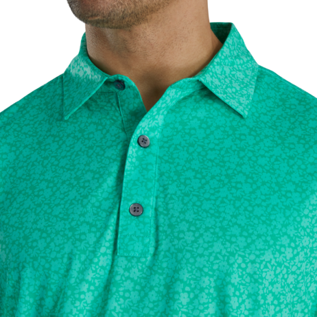 FootJoy Painted Floral Lisle - Self Collar Polo