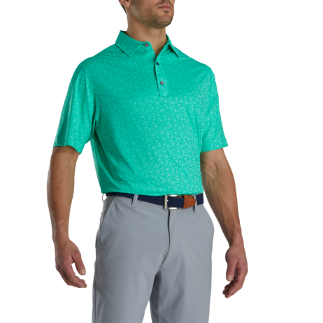 FootJoy Painted Floral Lisle - Self Collar Polo