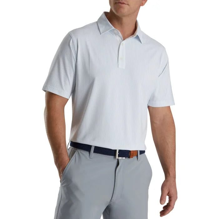 FootJoy ZigZag Print Lisle Self Collar Golf Polo
