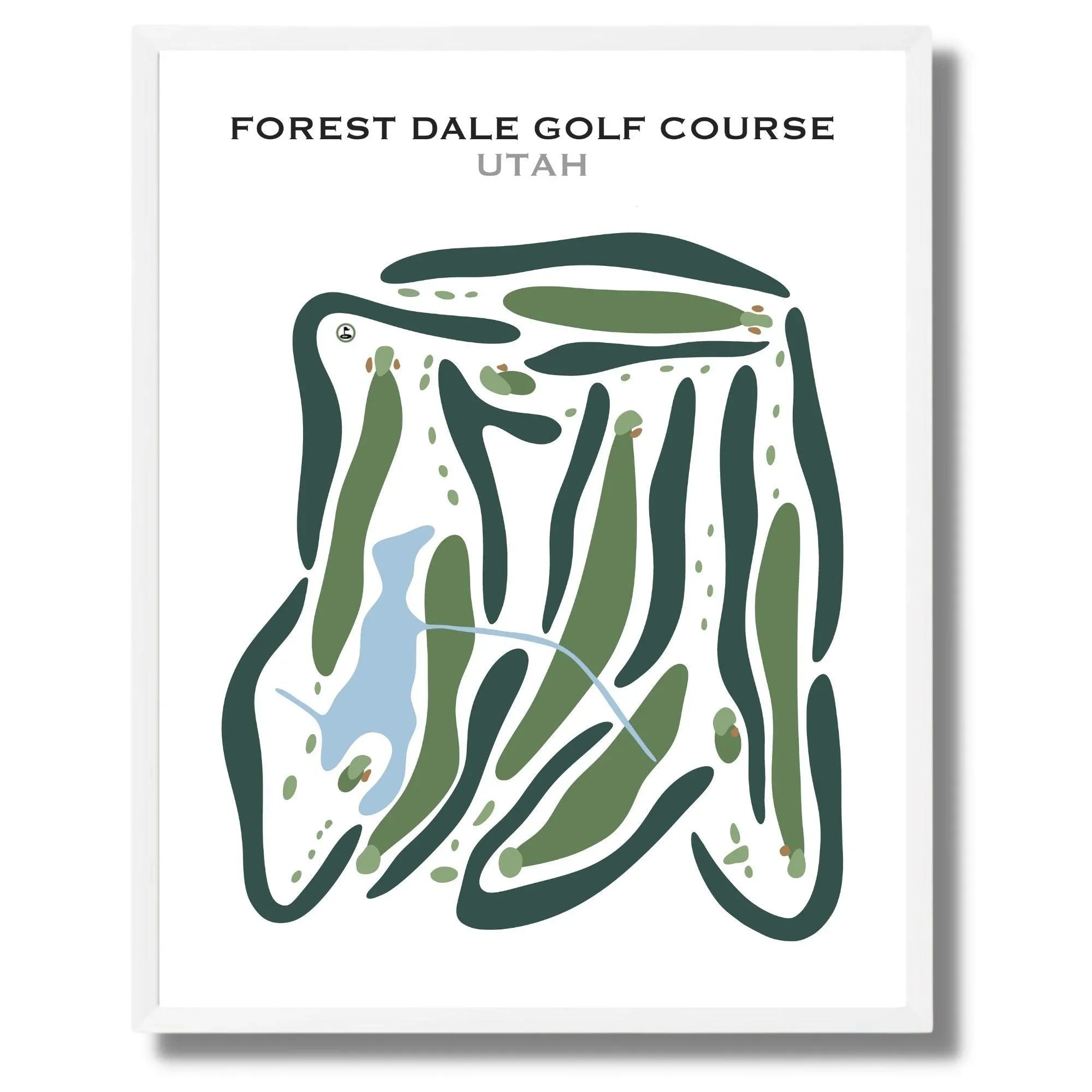 Forest Dale Golf Course, Salt Lake City Utah - Printed Golf Courses