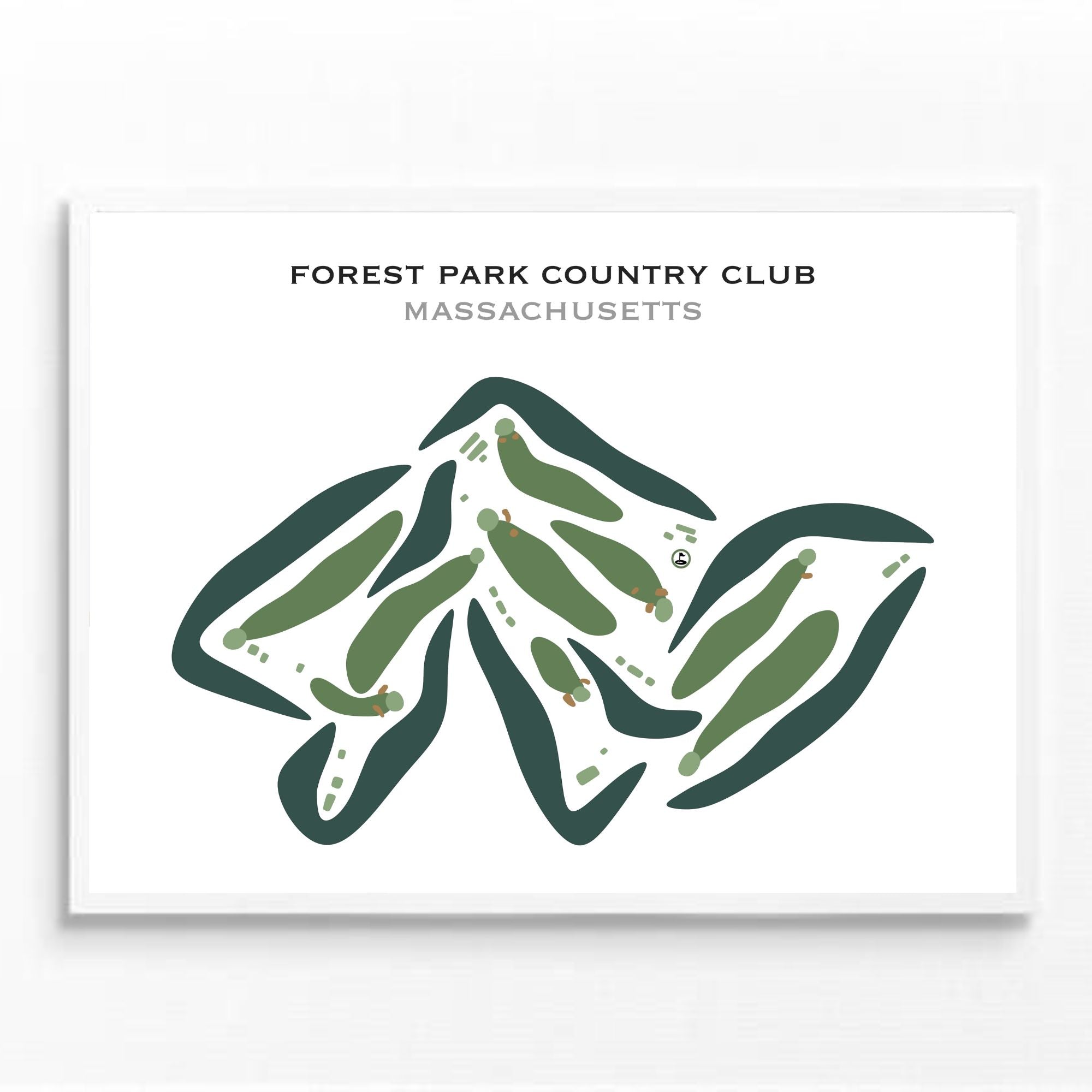 Forest Park Country Club, Adams, Massachusetts - Printed Golf Courses