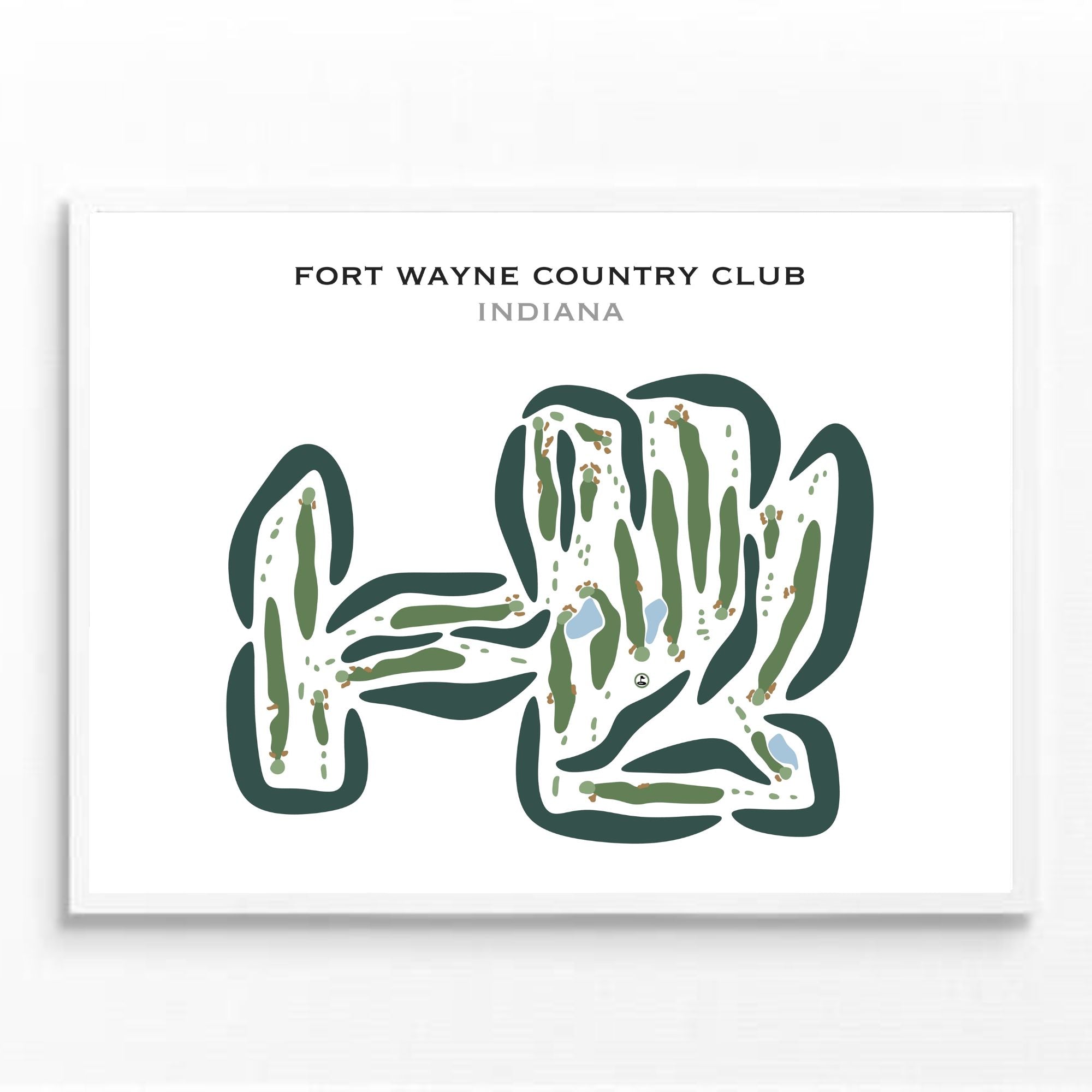 Fort Wayne Country Club, Indiana - Printed Golf Courses