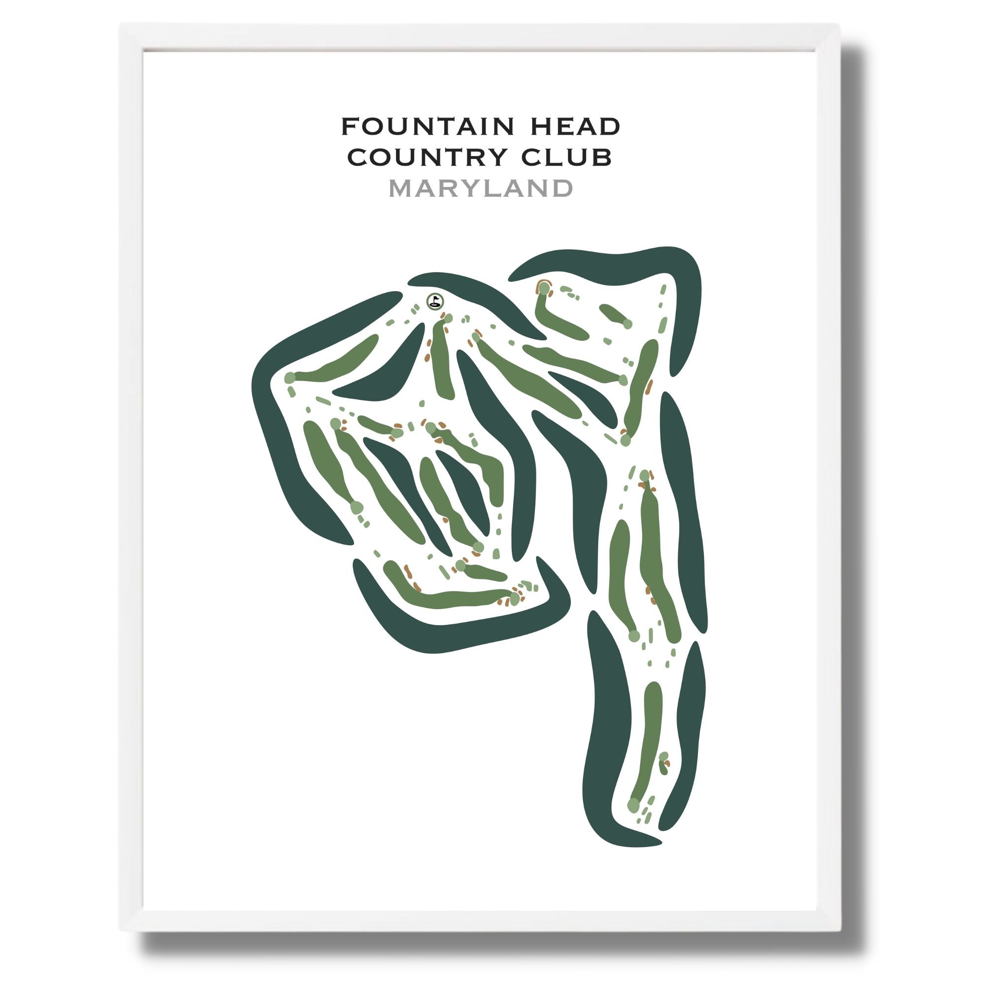 Fountain Head Country Club, Maryland - Printed Golf Courses
