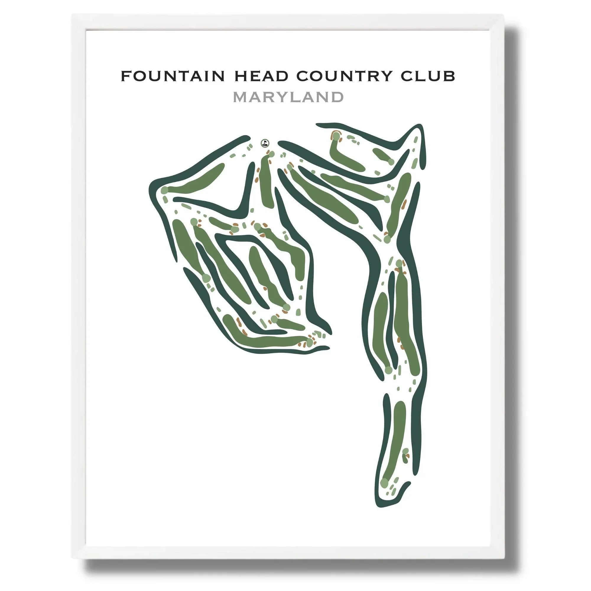 Fountain Head Country Club, Maryland - Printed Golf Course