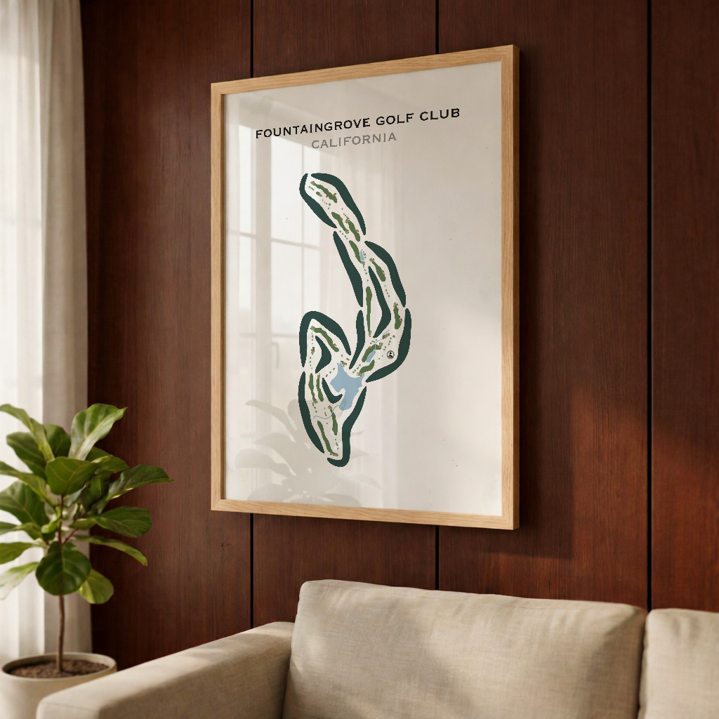 Fountaingrove Golf & Athletic Club, California - Printed Golf Courses