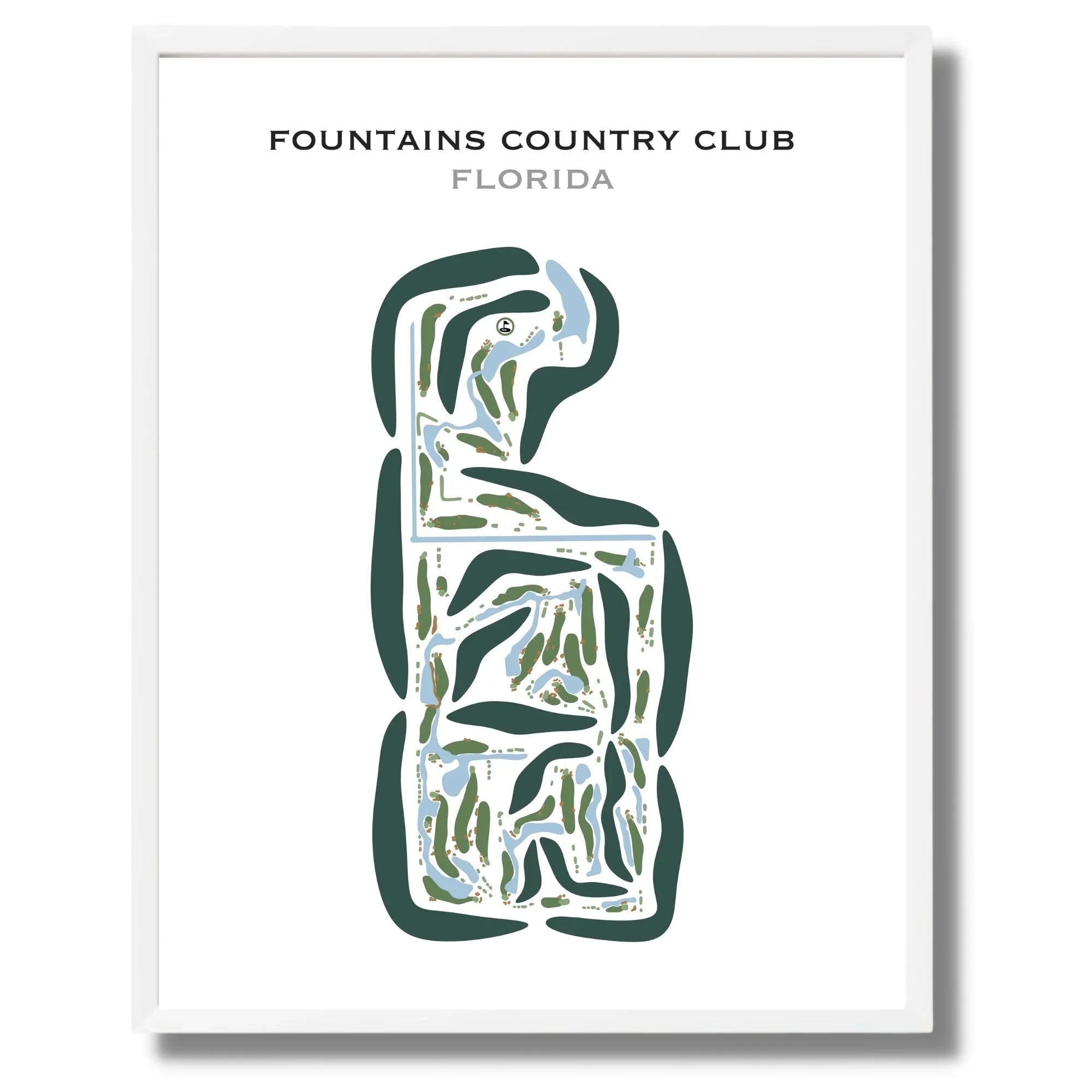 Fountains Country Club, Florida - Printed Golf Courses