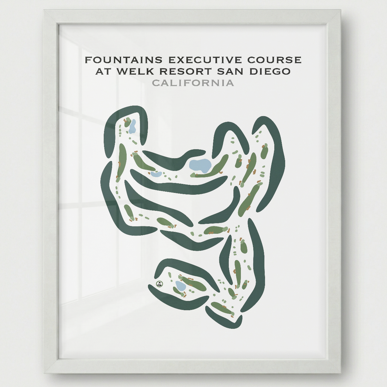 Fountains Executive Course at Welk Resort San Diego, California - Printed Golf Courses