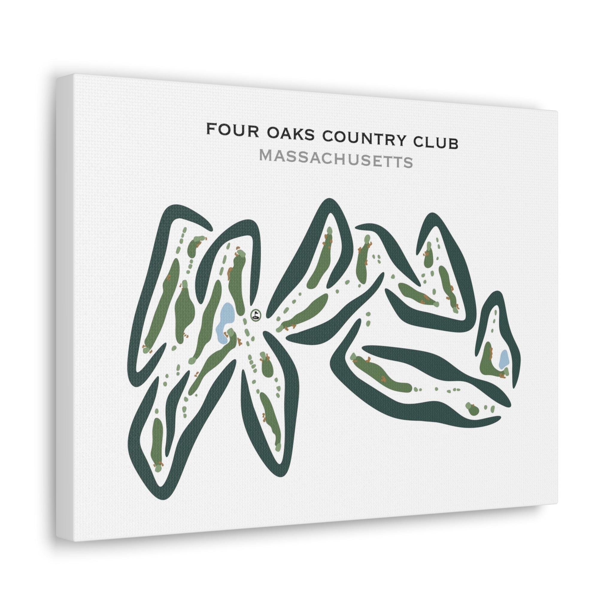 Four Oaks Country Club, Massachusetts - Printed Golf Courses
