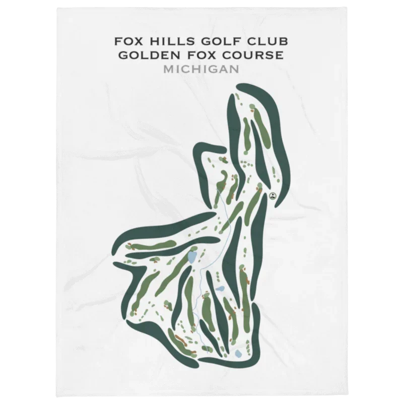 Fox Hills Golf & Banquet Center Golden Fox Course, Michigan - Printed Golf Courses