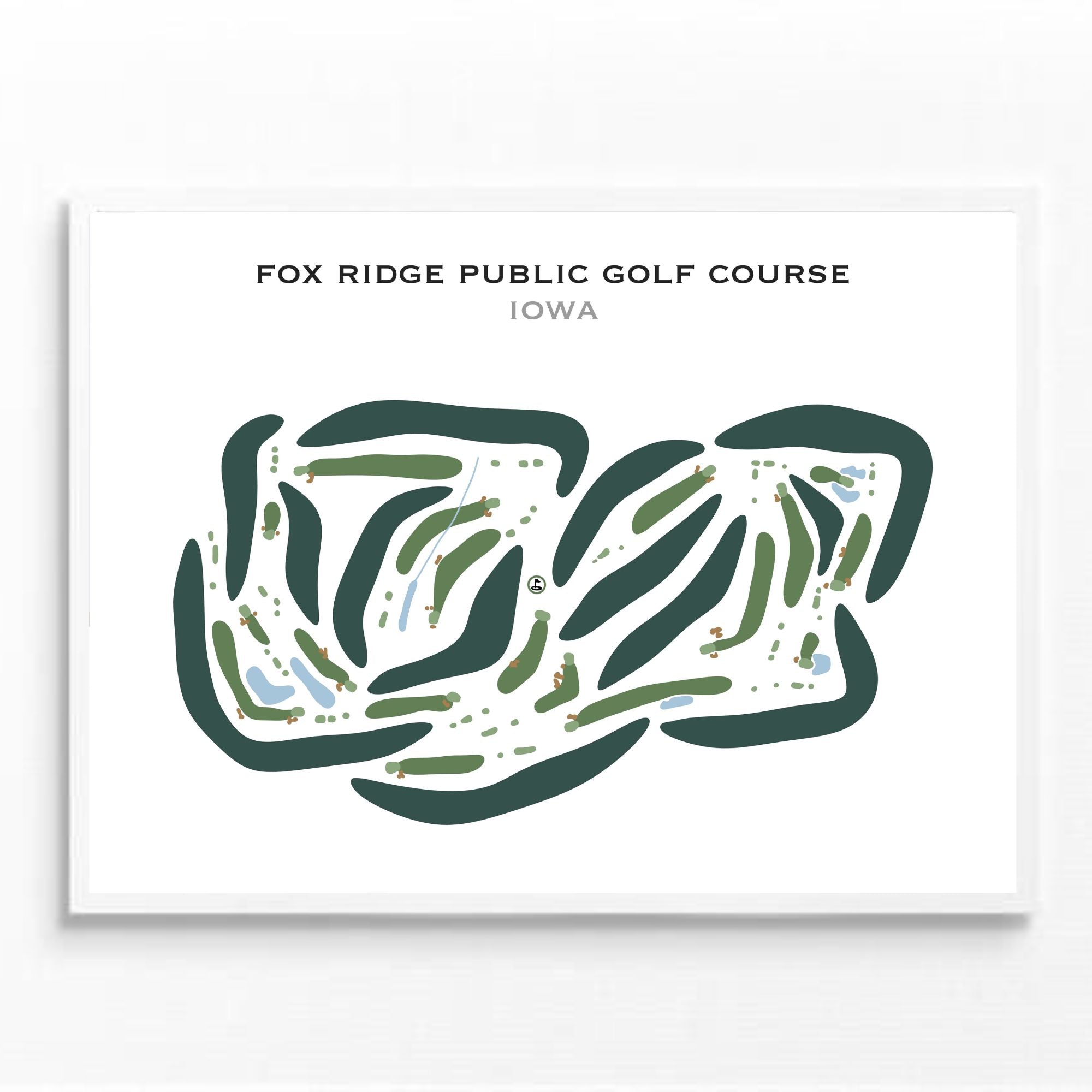 Fox Ridge Public Golf Course, Iowa - Printed Golf Courses