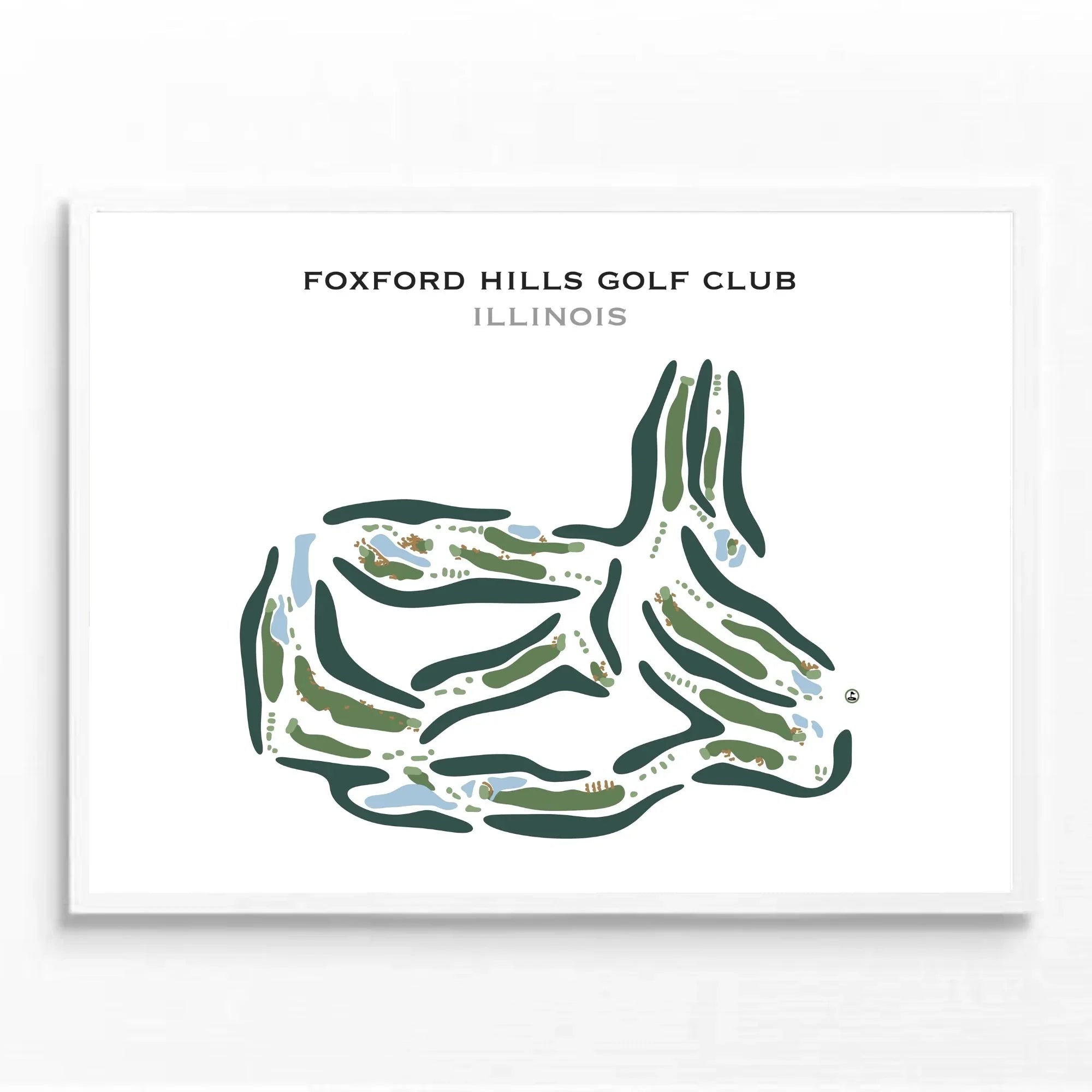 Foxford Hills Golf Club, Illinois - Printed Golf Course