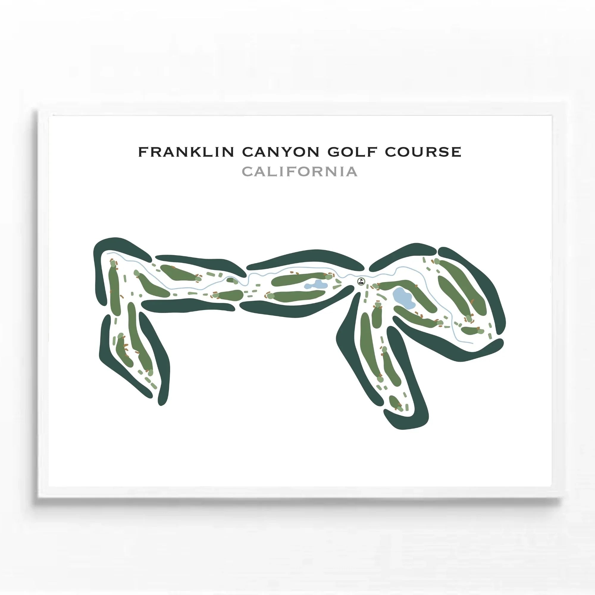 Franklin Canyon Golf Course, California - Printed Golf Courses