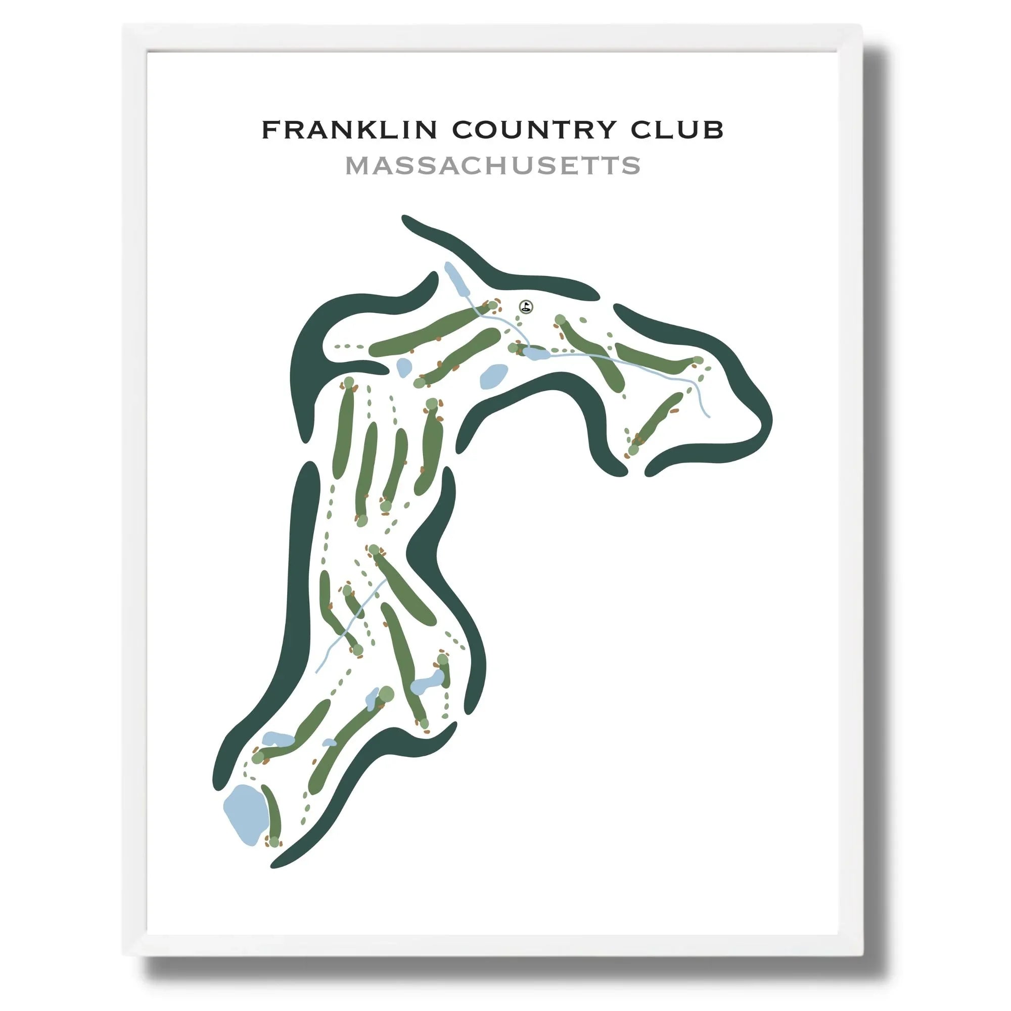 Franklin Country Club, Massachusetts - Printed Golf Courses